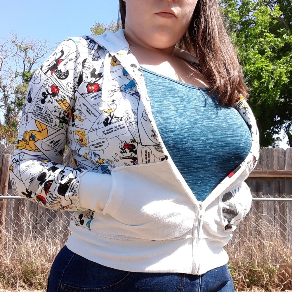 Vintage Y2K Comic Panel Mickey Mouse Hoodie